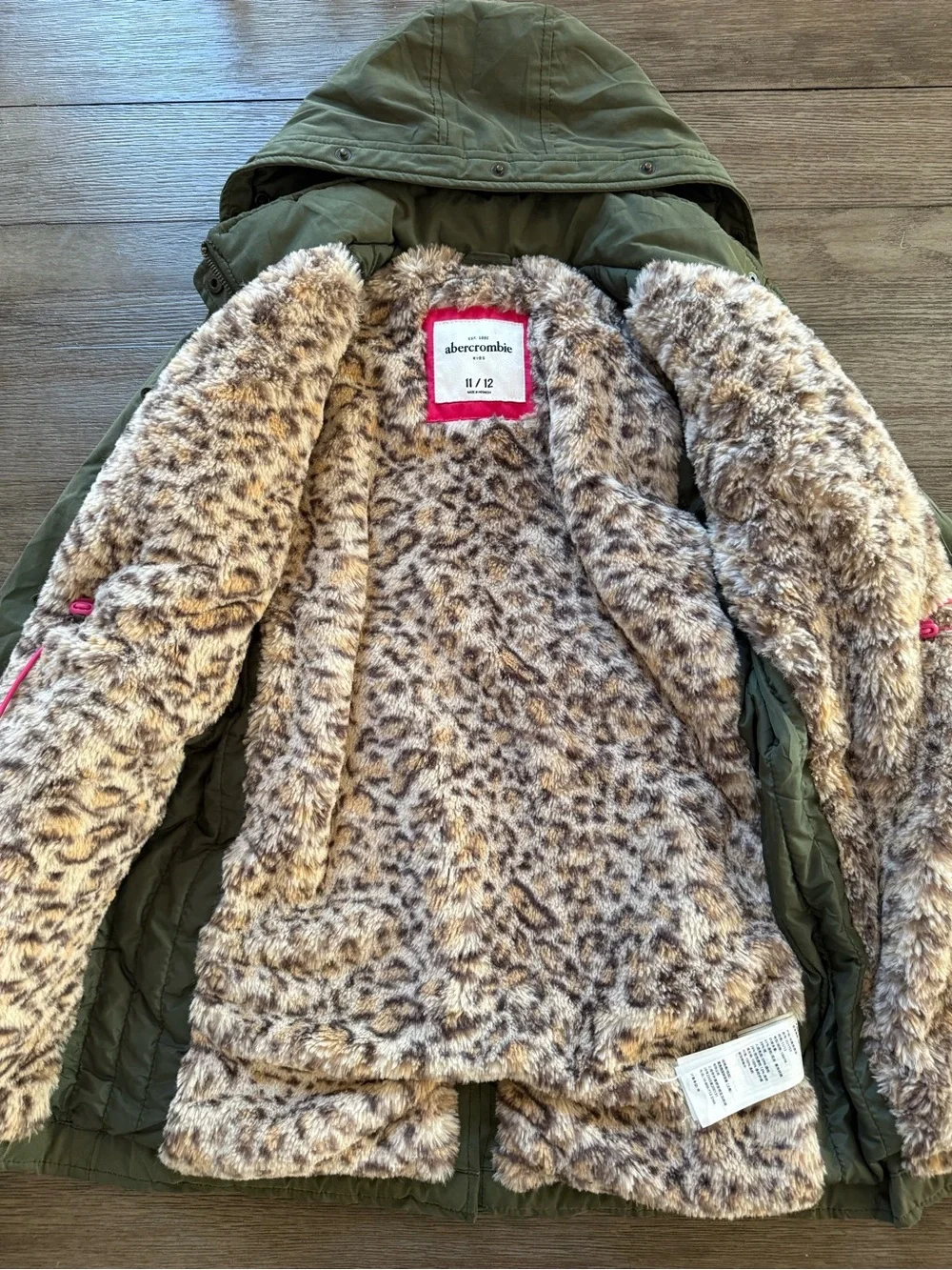 Abercrombie & Fitch - Olive Green Hooded Parka Jacket